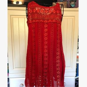 Red and gold Free People dress (or long shirt)!